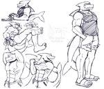 anthro male shirtless shirtless_anthro shirtless_male solo mr_sharky fish marine shark hi_res sketch_page