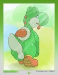 2016 absurd_res anthro anus backsack balls biped blue_eyes butt clothing english_text footwear frown galeon genitals green_body green_scales green_yoshi half-closed_eyes hi_res light male mario_bros narrowed_eyes nintendo rear_view scales scalie shell shoes solo sunlight text tongue tongue_out uncomfortable walking yoshi