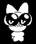 big_eyes blush blush_lines ears_up fur pixelated pointy_ears rotation stubby tail white_body white_fur chromulus fucker_(chromulus) domestic_cat felid feline felis mammal animated hi_res short_playtime