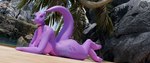 anthro beach breasts female lying nipples solo pandoraingrid_(artist) blender_cycles mythology mira_ava dragon mythological_creature mythological_scalie scalie 3d_(artwork) absurd_res digital_media_(artwork) hi_res