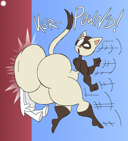 anthro big_butt bottom_heavy bubble_butt butt butt_slam butt_squish cracks crossbar_emanata curvy_figure emanata eyelashes femboy flash_emanata fur heart_nose heart_symbol huge_butt logo looking_back male multicolored_body multicolored_fur onomatopoeia small_waist solo sound_effects squish text thick_thighs two_tone_body two_tone_fur thatdawgmurray happy_tree_friends tricksy_(htf) domestic_ferret mammal mustelid musteline true_musteline weasel aliasing artist_logo artist_name digital_media_(artwork) hi_res signature