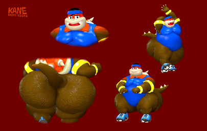 anthro athletic_wear bandana_on_head belly big_butt bottomless bottomless_male brown_body butt clothed clothing crouching exercise exercise_clothing footwear huge_butt male metal_bracelet overweight overweight_male pecs shell shirt shoes slightly_chubby sneakers solo squats standing stretching tank_top thick_thighs topwear kanebrentkoopa mario_bros mythology nintendo fan_character kane_brent_koopa dragon koopa mythological_creature mythological_scalie reptile scalie turtle 3d_(artwork) digital_media_(artwork) hi_res source_filmmaker_(artwork)