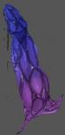 bodily_fluids disembodied_penis genital_fluids genitals glans grey_background male penile_spines penis precum purple_penis simple_background solo urethra vein veiny_penis abyss_kiryu abyss_dragon_(kiryu) hi_res