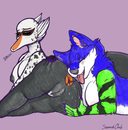 anal anthro big_breasts big_butt bodily_fluids breasts butt butt_grab duo female female/female female_rimming_female genital_fluids hand_on_butt licking lying on_front oral rimming saliva saliva_string sex simple_background sparklefur tongue tongue_out vaginal_fluids wet sammehchub egregia_(zephyrkoiboi) sam_(sammehchub) aquatic bird_wrasse canid canine canis fish mammal wolf wrasse hi_res
