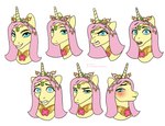 alternate_form alternate_hairstyle alternate_universe anthro context_at_source crown element_of_kindness emote emotion_chart female headgear horn solo tiara wings infrej friendship_is_kindness friendship_is_magic hasbro my_little_pony mythology fluttershy_(mlp) princess_fluttershy equid equine horse mammal mythological_creature mythological_equine pony winged_unicorn absurd_res hi_res