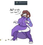 alternate_species anthro big_breasts boots boss_monster_(undertale) bovid breasts brown_hair caprine clothing english_text female footwear frisk_(robertge) frisk_(undertale) fur goat hair high_heeled_boots high_heels horn huge_breasts legwear long_ears mammal ring robertge shoes simple_background solo text thigh_boots thigh_highs toeless_heels undertale undertale_(series) unusual_heels white_background white_body white_fur