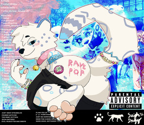 4_toes accessory alternative_fashion anthro beaded_jewelry beads bedroom_eyes bell bell_collar big_butt black_bottomwear black_clothing black_shorts blush blush_lines body_writing bodypaint border bottomwear bottomwear_down bracelet butt butt_focus butt_heart claws clothed clothing collar costume e621_tags ear_markings feet fishnet_clothing foot_focus fursuit fursuit_head jewelry long_tail looking_at_viewer looking_back male markings narrowed_eyes one_leg_up pants pants_down parental_advisory_sticker partially_clothed pawpads paws pink_border pink_collar pink_pawpads raised_leg seductive shorts smile smirk solo spots spotted_body spotted_markings tail text toes white_text writing_on_butt saiphdragy e621 ravepop_(russelbuck) silly_bandz tamagotchi stix_(snow_leopard) felid feline mammal pantherine snow_leopard absurd_res english_text hi_res