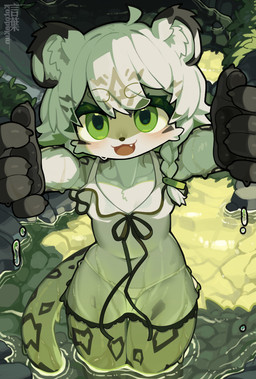5_fingers anthro bangs biped claws clothed clothed_anthro clothed_female clothing cute_fangs detailed_background dress eyebrow_through_hair eyebrows fangs female female_anthro finger_claws fingerpads fingers front_view fur hair inner_ear_fluff iris kemono leg_markings looking_at_viewer markings one_fang open_mouth open_smile outside panties partially_submerged pawpads pupils smile smiling_at_viewer solo tail tail_markings teeth translucent translucent_clothing translucent_dress translucent_hair tuft underwear water wet wet_body wet_clothing wet_dress wet_fur wet_tail young young_anthro young_female kotoba felid feline mammal pantherine snow_leopard hi_res portrait