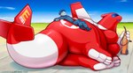 aircraft ambulance anthro big_breasts big_butt breasts butt drinking duo female fuel fuel_dispenser fuel_tank huge_breasts huge_butt laying_on_another lying machine male male/female on_side runway slightly_chubby sunbathing tail vehicle colarix mythology e281_(colarix) dragon living_aircraft living_machine living_vehicle mythological_creature mythological_scalie scalie absurd_res hi_res