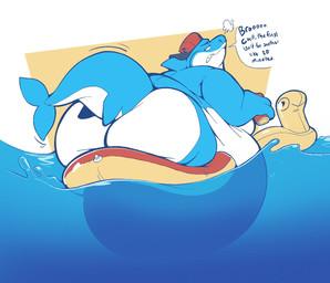 annoyed anthro bathing belly big_belly big_butt bloated blue_body blue_skin butt can clothing container dialogue fangs fat_arms hat headgear headwear holding_can holding_container holding_object huge_belly huge_butt huge_hips hyper hyper_belly inflatable inflatable_ride inflatable_toy jock love_handles male morbidly_obese morbidly_obese_anthro morbidly_obese_male mostly_nude_anthro mostly_nude_male obese obese_anthro obese_male overweight overweight_anthro overweight_male partially_submerged rear_view red_cap simple_background solo speech_bubble tail teeth text thick_tail water white_body white_skin wide_hips boot_(artist) jared_(boot) aquatic fish shark 2020 colored english_text hi_res