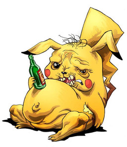 alcohol ambiguous_gender beverage bottle cigarette container drunk fur holding_bottle holding_container holding_object simple_background solo substance_intoxication tail what white_background why yellow_body yellow_fur hermesgildo nintendo pokemon generation_1_pokemon mammal pikachu pokemon_(species) rodent unavailable_at_source