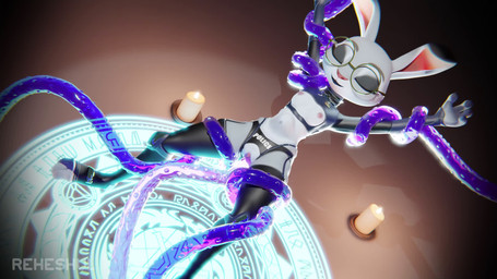 4_fingers abdominal_bulge anthro anthro_penetrated braces breasts candle clitoris clothing collar consentacles eyewear female female_penetrated fingers fur genitals glasses grey_body grey_fur ineffective_clothing magic nipples open_mouth orgasm orgasm_face penetration purple_eyes restrained solo spread_legs spreading teeth tentacles tongue tongue_out vaginal vaginal_penetration reheshul pochemu_(modeler) disney zootopia judy_hopps european_rabbit lagomorph leporid mammal oryctolagus rabbit 16:9 3d_(artwork) 3d_animation animated digital_media_(artwork) hi_res huge_filesize loop no_sound short_playtime widescreen