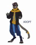 anthro clothed clothing ear_piercing fur hair horn looking_at_viewer male piercing smile solo teaksamin mammal mustelid otter digital_media_(artwork) hi_res