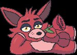 anthro bedroom_eyes flower genitals male narrowed_eyes penis plant plushie rose_(flower) seductive solo yellow_eyes ssspankeer five_nights_at_freddy's scottgames foxy_(fnaf) canid canine fox mammal alpha_channel digital_media_(artwork) pixel_(artwork)