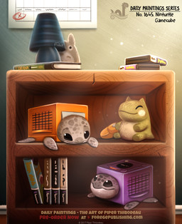 ambiguous_gender animal_plushie black_eyes book bookshelf calendar duo electronics eyes_closed feral furniture game_case game_console grey_body grey_scales humor lamp media_case nintendo_console plushie pun scales shelf text video_game_reference visual_pun white_body white_scales piper_thibodeau gamecube ghibli my_neighbor_totoro nintendo totoro reptile scalie turtle 2017 digital_media_(artwork) digital_painting_(artwork) english_text painting_(artwork)