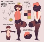 anthro barefoot bottomwear clothed clothed_anthro clothed_male clothing ears_down feet femboy fur hands_behind_back hat headgear headwear jacket looking_at_viewer male pivoted_ears shorts smile solo standing text topwear kkoart kk_(kkoart) canid canine mammal raccoon_dog tanuki 2023 absurd_res digital_drawing_(artwork) digital_media_(artwork) english_text hi_res model_sheet