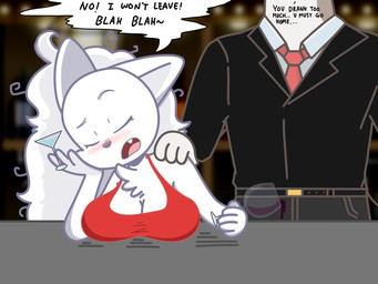 alcohol anthro beverage big_breasts blush breast_rest breasts chest_tuft clothed clothing drunk duo female male male/female muscular muscular_male shoulder_grab substance_intoxication text tuft wine nicky_illust blanca_(nicky_illust) charles_(nicky_illust) canid canine canis domestic_dog german_shepherd herding_dog mammal nordic_sled_dog pastoral_dog samoyed spitz 4:3 absurd_res english_text hi_res