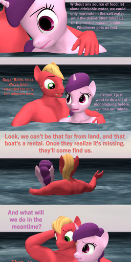 anthro arm_around_shoulders dialogue duo eyelashes female floating freckled_face freckles horn long_eyelashes male married_couple nude partially_submerged sea skinny_dipping stranded text water papadragon69 friendship_is_magic hasbro my_little_pony mythology big_macintosh_(mlp) sugar_belle_(mlp) earth_pony equid equine horse mammal mythological_creature mythological_equine pony unicorn 3d_(artwork) absurd_res comic digital_media_(artwork) english_text hi_res source_filmmaker_(artwork)