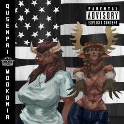 abs american_flag anthro antlers big_breasts blue_eyes breasts brown_body brown_fur clothed clothed_anthro clothed_female clothing duo female female_anthro fully_clothed fully_clothed_anthro fully_clothed_female fur green_eyes horn huge_breasts jewelry muscular muscular_anthro muscular_female necklace parody shirt text topless topless_anthro topless_female topwear united_states_of_america white_body white_fur qusenpai outkast stankonia_(album) andre_3000 big_boi_(outkast) nihea_avarta sitna animal_humanoid deer deer_humanoid humanoid mammal mammal_humanoid moose moose_humanoid new_world_deer new_world_deer_humanoid 1:1 absurd_res english_text hi_res