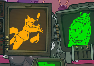 anthro balls bed computer duct_tape duo electronics furniture genitals imminent_sex male male/male pip-boy restraints rope tape tripping user_interface apollo_caelum_(artist) fallout microsoft mythology apollo_caelum clovis_grey alien dragon mythological_creature mythological_scalie scalie hi_res