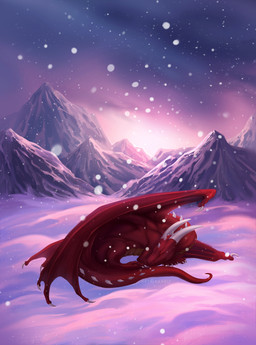 belly claws digitigrade feral finger_claws horn male membrane_(anatomy) membranous_wings mountain red_body red_scales red_wings resting scales scutes sleeping snow snowing solo tail tapering_tail thick_tail white_claws white_horn wings yellow_belly raxrie european_mythology mythology zetralth dragon mythological_creature mythological_scalie scalie western_dragon absurd_res digital_media_(artwork) hi_res