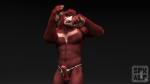 16:9 3d_(artwork) anthro asian_clothing balls clothing digital_media_(artwork) east_asian_clothing erection fundoshi genitals hi_res humanoid_genitalia humanoid_penis japanese_clothing kumatetsu looking_at_viewer male nude penis simple_background solo spexwulf spxwlf studio_chizu the_boy_and_the_beast underwear widescreen