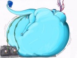 anal anal_penetration anthro belly belly_expansion belly_inflation big_belly big_breasts blue_hair bodily_fluids bodily_noises breast_expansion breasts brown_eyes claws creaking different_sound_effects expansion extended_sound_effect female genital_fluids genitals hair hose hose_inflation huge_belly huge_breasts humanoid_genitalia humanoid_pussy hyper hyper_belly immobile inflation lying_on_self multicolored_pussy nipples non-mammal_breasts onomatopoeia penetration pink_inner_pussy pink_nipples pink_pussy pussy resting_on_belly rumbling_stomach solo sound_effect_variant sound_effects stuffing swallowing_sound_effect tail text two_tone_pussy vaginal_fluids wet white_claws lowrider-girl mythology larissa_(lowrider-girl) dragon mythological_creature mythological_scalie scalie