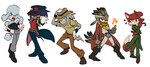 alternate_species anthro furrification group jojo_pose male simple_background buttjavis jojo's_bizarre_adventure sega sonic_the_hedgehog_(series) jean_pierre_polnareff joseph_joestar jotaro_kujo mohammed_avdol noriaki_kakyoin avian bird canid canine canis chicken domestic_dog echidna fox galliform gallus_(genus) mammal monotreme phasianid poodle absurd_res hi_res