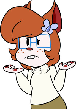accessory anthro biped blue_eyewear blue_glasses buckteeth butterfly_clip clothed clothed_anthro clothed_female clothing eyebrow_through_hair eyebrows eyewear female female_anthro freckles fur gesture glasses hair hair_accessory hairclip orange_ears orange_freckles orange_hair pawpads rectangular_glasses red_pawpads red_tongue shrug simple_background solo standing sweater teeth tongue topwear translucent translucent_hair white_background white_body white_clothing white_fur white_sweater white_topwear chokovit_(artist) lauren_dubois american_red_squirrel mammal pine_squirrel rodent sciurid tree_squirrel 2016 colored digital_drawing_(artwork) digital_media_(artwork)