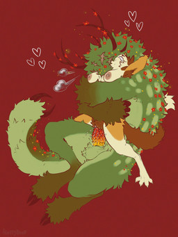 anthro antlers areola breath chair_position clenched_teeth duo eye_scar facial_scar female flower from_behind_position fur genitals green_body green_fur head_back heart_symbol horn hug male male/female multi_eye penis pincher plant red_background scar sex simple_background size_difference spiked_penis spikes spikes_(anatomy) teeth marzipan_(fluffyboob) cult_of_the_lamb massive_monster_(studio) leshy_(cult_of_the_lamb) domestic_cat elemental_creature felid feline felis flora_fauna flower_creature mammal 2024 3:4 colored hi_res trans_(lore) trans_man_(lore)