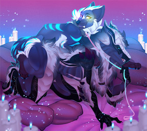 ambiguous_penetration anthro anthro_on_feral anthro_penetrated bestiality blue_eyes braided_fur candle doggystyle duo female female_anthro female_penetrated feral feral_penetrating feral_penetrating_anthro fluffy from_behind_position holding_leash holding_object interspecies jewelry larger_feral larger_male larger_penetrated leash leash_pull looking_at_another looking_pleasured male male/female male_feral male_penetrating male_penetrating_female obscured_penetration penetration penile penile_penetration pillow purple_eyes scar sex size_difference smaller_anthro smaller_female teeth yellow_eyes crevettpudel mythology rexxy_(pipinosgr) saryne_(zanussergal) behemoth_(essence_of_rapture) canid canine mammal mythological_canine mythological_creature werecanid werecanine werecreature werewolf
