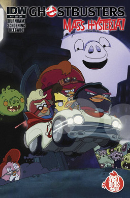 black_hair brown_hair car eyewear female glasses group hair male night smile vehicle angry_birds ghostbusters rovio_entertainment sega egon_spengler janine_melnitz peter_venkman raymond_stantz slimer winston_zeddemore avian bird domestic_pig mammal suid suine sus_(pig) comic crossover hi_res official_art