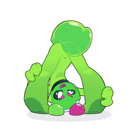 ambiguous_gender antennae_(anatomy) anthro bent_over black_sclera blep butt butt_focus daww flexible green_body green_skin lying nude solo thick_leg thick_thighs tongue tongue_out novdi sploot_(unknownspy) alien alien_humanoid humanoid roswell_grey 1:1 absurd_res hi_res