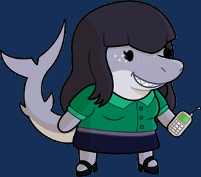 anthro black_eyes black_hair black_skir breasts chibi clothing dress eyelashes female freckled_face freckles green_clothing green_dress grey_body hair long_eyelashes long_hair medium_breasts shark_tail shark_teeth simple_background solo transparent_background white_body garavakarian nokia daniela_sanchez aquatic fish shark alpha_channel trans_(lore) trans_woman_(lore)