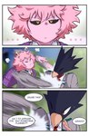 absurd_res adolescent animal_head animal_humanoid ashido_mina avian avian_humanoid clothing comic dialogue duo english_text female for_a_head fumikage_tokoyami greatm8sfm hi_res humanoid male male/female my_hero_academia necktie pink_body pink_skin quirked_human_(my_hero_academia) shirt text topwear white_clothing white_shirt white_topwear young