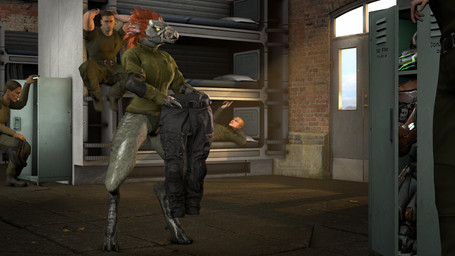 3_fingers 3_toes anthro anthro_focus armor barely_visible_genitalia barely_visible_vulva barracks beak bed boots bottomless bottomless_anthro bottomless_female bottomwear breasts bunk_bed camel_toe clothed clothing digitigrade exercise feather_hair feathered_crest feathers feet female female_anthro fingers footwear furniture genitals grey_body group head_crest holding_bottomwear holding_clothing holding_object holding_pants jacket light_body light_skin locker looking_at_another male marines non-mammal_breasts offscreen_character orange_body orange_feathers panties pants pseudo_hair pull-up_(exercise) pupils sharp_teeth shoes slit_pupils solo_focus spurs_(anatomy) teeth toes topwear underwear unsc vulva wedgie yellow_eyes pompilus-sfm halo_(series) microsoft xbox_game_studios alien avian human kig-yar mammal scalie t'vaoan 16:9 3d_(artwork) 4k absurd_res digital_media_(artwork) hi_res widescreen