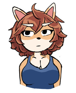 anthro bangs breasts brown_hair clothed clothed_anthro clothed_female clothing countershading dipstick_ears ear_markings eyebrows female female_anthro front_view hair medium_breasts multicolored_ears one-piece_swimsuit pose short_hair solo swimwear white_eyebrows anonymous_artist bully_fox canid canine fox mammal digital_drawing_(artwork) digital_media_(artwork) half-length_portrait portrait