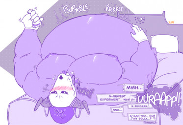 anthro bed belly belly_expansion belly_inflation big_belly big_moobs big_muscles big_nipples big_pecs blep bloated blush bone burping clothing dialogue expansion furniture gloves hand_on_belly handwear heart_symbol holding_stomach holding_vial huge_belly inflation lying male moobs muscular navel nipples on_back on_bed pecs pillow simple_background skull skull_head solo text tongue tongue_out white_background white_clothing white_gloves white_handwear yuck07 the_ancient_magus'_bride elias_ainsworth chimera 2023 english_text hi_res monochrome
