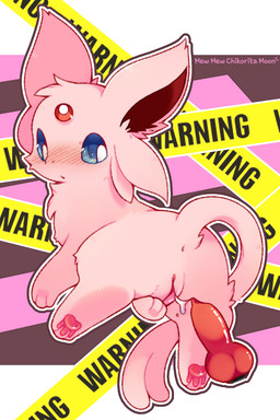 3_toes after_sex animal_genitalia animal_penis anus blue_eyes blush bodily_fluids canine_genitalia canine_penis cum cum_in_vagina cum_inside cum_string disembodied_penis duo feet female female_focus feral fluffy_ears forked_tail fur genital_fluids genitals knot long_ears looking_back male male/female pawpads penis pink_body pink_fur pink_pawpads red_penis solo_focus tail thin_tail toes unusual_anatomy unusual_tail vulva chikorita_moon nintendo pokemon eeveelution espeon generation_2_pokemon pokemon_(species) 2:3 hi_res
