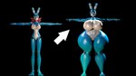 anthro big_breasts body_modifications breasts female huge_breasts huge_hips huge_thighs nipples solo thick_thighs wide_hips maxwell258 five_nights_at_freddy's five_nights_at_freddy's_2 scottgames toy_bonnie_(fnaf) toy_bonnie_(psychojohn2) 16:9 3d_(artwork) digital_media_(artwork) widescreen