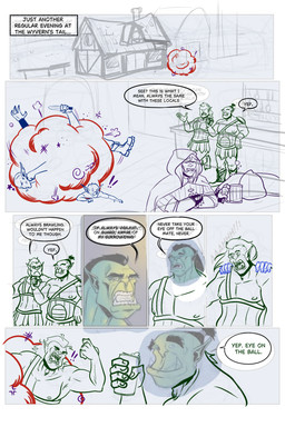 bar beer_mug beverage beverage_can brawl bubble comic_book comic_panel dragged_away drunk drunk_bubble fantasy fight fight_cloud grawlixes group root_beer soda speech_bubble substance_intoxication symbol tavern text unknown_artist gargoyle goblin orc ork 2:3 absurd_res comic digital_drawing_(artwork) digital_media_(artwork) digital_painting_(artwork) english_text hi_res painting_(artwork)