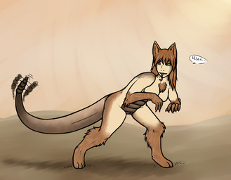 amber_eyes barely_visible_genitalia barely_visible_vulva breasts brown_body brown_fur brown_scales butt claws featureless_breasts female forked_tongue fur genitals gloves_(marking) hair inner_ear_fluff looking_at_viewer markings motion_lines non-mammal_breasts nude outside paws pose rattle_(anatomy) scales simple_background smile solo standing tail tail_motion tailwag teeth text toe_claws tongue tongue_out tuft vulva winter-silverwolf fallout microsoft canid canine canis coyote humanoid hybrid mammal night_stalker_(fallout) night_stalker_humanoid pit_viper rattlesnake reptile scalie snake viper digital_media_(artwork) source_request