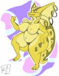 anthro areola big_breasts breasts female huge_breasts naval_gem nipples non-mammal_breasts non-mammal_nipples nude obese obese_anthro obese_female overweight overweight_anthro overweight_female solo standing tail ruthredmane reptile scalie snake hi_res