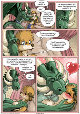 5_fingers abs anthro arm_around_neck back_spines bed bed_sheet bedding biped black_claws blue_eyes blush border bottomwear brown_body brown_eyes brown_fur brown_nose bulge cheek_tuft chest_tuft claws clothed clothed_anthro clothed_male clothing countershade_face countershade_neck countershade_tail countershade_torso countershading curtains dialogue duo ears_down eyelashes eyes_closed facial_horn facial_tuft finger_claws fingers fur fur_markings furniture gloves_(marking) hand_on_head hand_on_shoulder head_spines head_tuft heart_symbol horn kissing leg_markings loincloth loincloth_only looking_at_another looking_at_partner lying male male/male markings membrane_(anatomy) membranous_wings muscular muscular_anthro muscular_male navel neck_spines nipples on_top on_top_of_another open_mouth orange_body orange_fur page_number pecs pillow pink_background pivoted_ears purple_bottomwear purple_clothing purple_loincloth romantic romantic_couple simple_background skinny skinny_anthro skinny_male smile snout socks_(marking) sparkles speech_bubble spines tail tail_spines tan_background tan_body tan_fur teeth text tongue topless topless_anthro topless_male tuft wallpaper_(decoration) white_border white_horn wings geminisaint mythology farin sekk'ral canid canine dragon fox mammal mythological_creature mythological_scalie scalie comic digital_media_(artwork) english_text hi_res url
