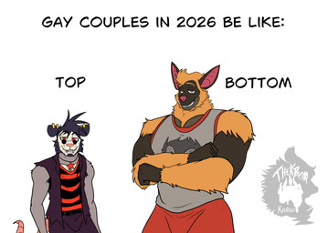 anthro armpit_hair body_hair clothing facial_hair goatee jewelry looking_at_viewer male male/male male_anthro necklace shirt simple_background size_difference tank_top text topwear white_background thekinkybear romeo_garcia_(thekbear) tristan_heaths_(thekbear) american_opossum bat mammal marsupial english_text hi_res