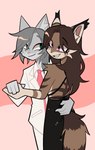 anthro clothing dancing dress duo female femboy male male/female romantic romantic_couple suit tofukoi nara_sigrun_(character) troy_lesage domestic_cat felid feline felis mammal absurd_res hi_res