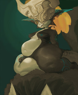 areola breasts clothing curvy_figure flaccid fur fused_shadow genitals gynomorph gynomorph_humanoid hair headgear headwear humanoid_pointy_ears intersex intersex_humanoid looking_at_viewer navel nipples nude penis pointy_ears shortstack solo_focus thick_thighs voluptuous wide_hips mighty-whydah nintendo the_legend_of_zelda twilight_princess link_(wolf_form) midna humanoid mammal twili 2024 digital_media_(artwork) digital_painting_(artwork) painting_(artwork)