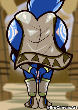 anthro armor big_butt blue_body blue_fur blue_hair blurred_background bottomwear bracers butt butt_focus butt_heart butt_tattoo clothed clothed_anthro clothed_female clothing crotch_apron female fluffy fluffy_tail footwear fur hair hip_markings huge_butt leg_markings loincloth markings pose presenting sandals shoes solo tail tattoo thick_thighs thighlet tribal tribal_clothing tribal_tattoo underwear white_bottomwear white_clothing white_footwear white_loincloth white_palms white_sandals wide_hips cabimangaka erocanvasart nintendo praise_da_booty_(meme) star_fox krystal_(star_fox) canid canine fox mammal absurd_res hi_res meme pinup shaded signature