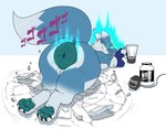 4_toes anthro anus anus_expansion ass_up aura big_anus big_butt blue_body blue_fur blue_pawpads breast_squish breasts butt curvy_figure dipstick_ears dipstick_tail ear_markings expansion feet female fur gaping gaping_anus genitals huge_anus huge_butt hyper hyper_anus lying markings multicolored_ears multicolored_eyes multicolored_tail neck_tuft nude on_front pawpads puffy_anus pussy rear_view solo squish tail tail_markings toes tuft strikeanywhere bandai_namco digimon haley_(nightfaux) canid digimon_(species) mammal renamon 2020