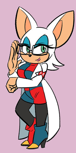 anthro boots breasts clothing cosplay crossover_cosplay eyeshadow eyewear female footwear fur glasses high_heeled_boots high_heels lipstick makeup shoes simple_background smile solo tan_body tan_skin white_body white_fur chauvels dragon_ball dragon_ball_fighterz dragon_ball_z sega sonic_the_hedgehog_(series) toei_animation android_21 rouge_the_bat bat mammal crossover sketch